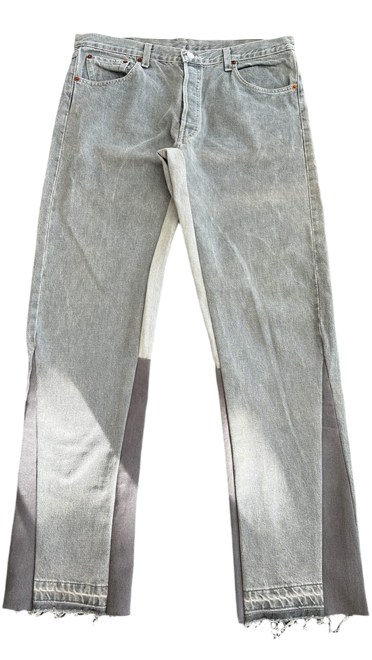 Grey jeans flare