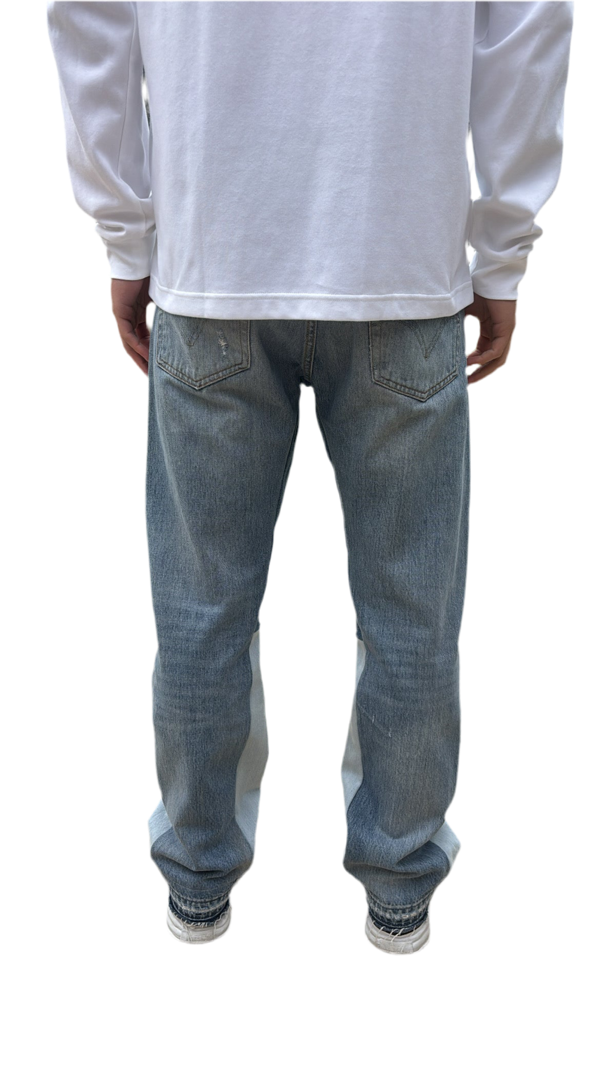 Blue Destroy Flare Denim
