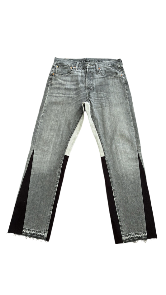 Dark Grey Flare Denim