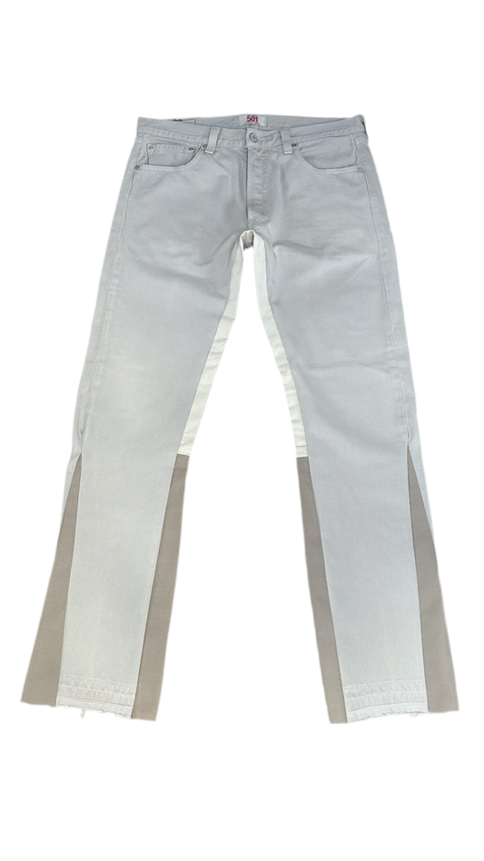 Cream jeans flare