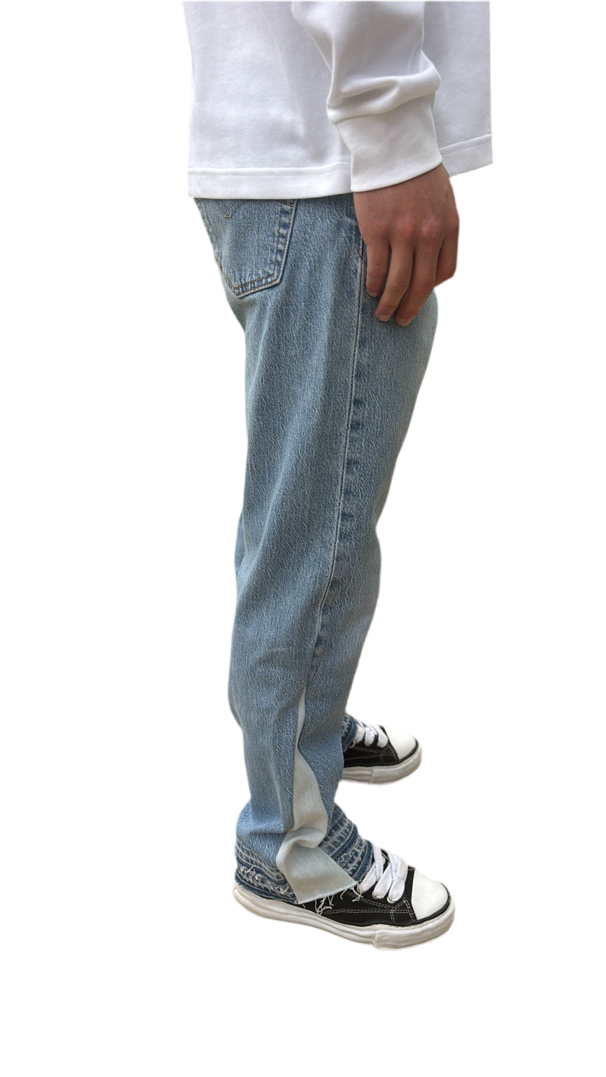 Blue jeans flare