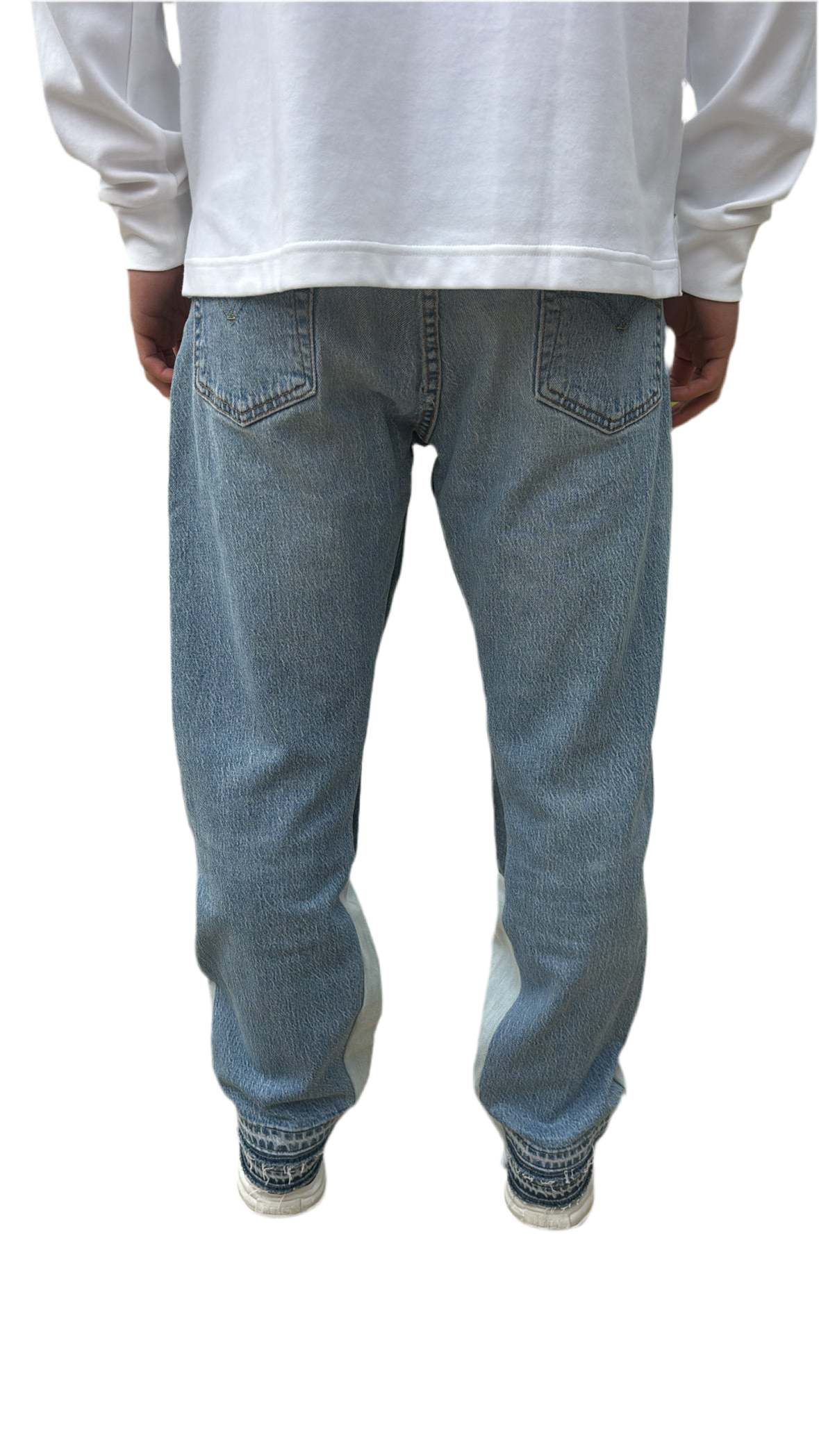 Blue jeans flare
