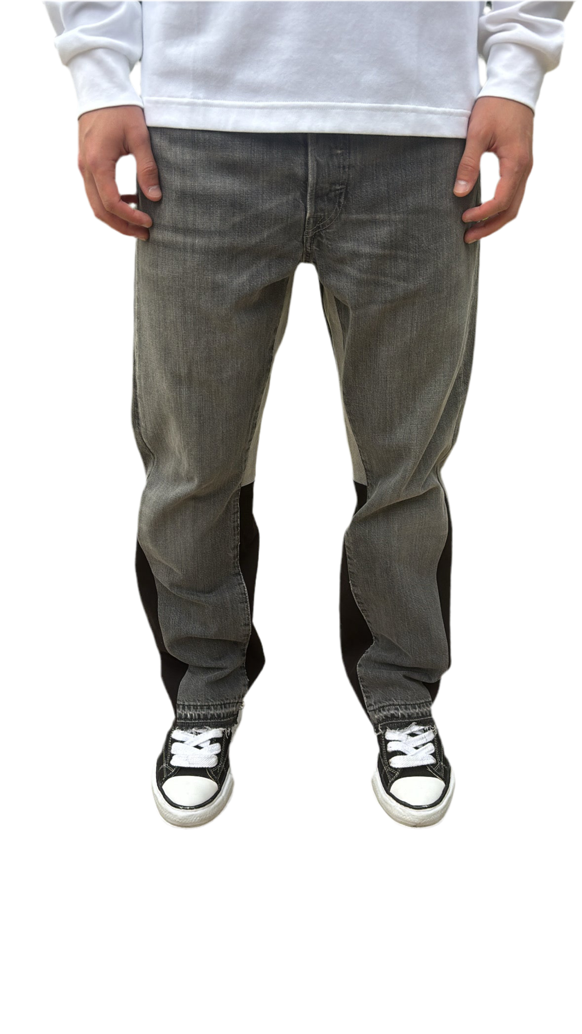 Dark Grey Flare Denim