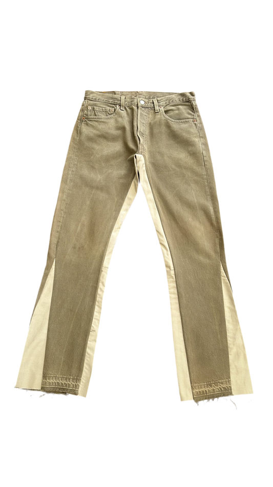 Kaki Flare Denim