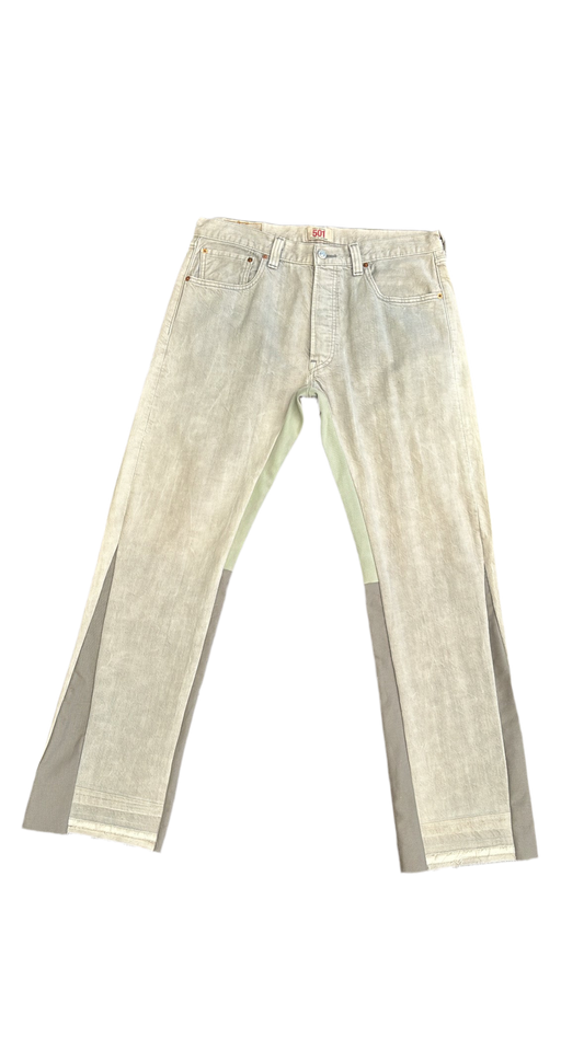 Light grey flare denim