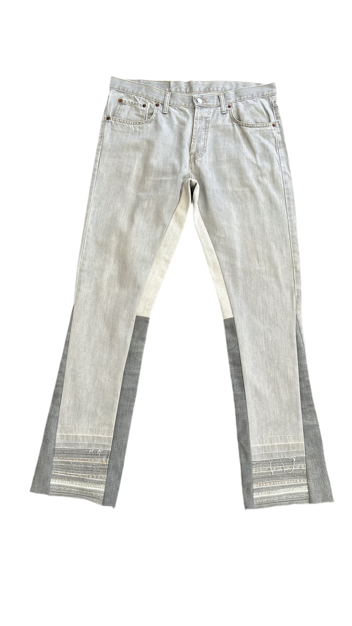 Light grey flare denim