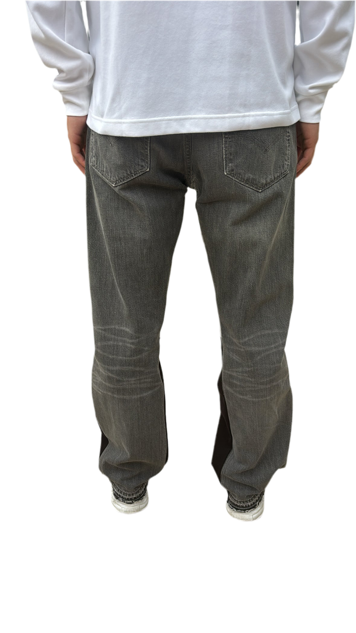 Dark Grey Flare Denim