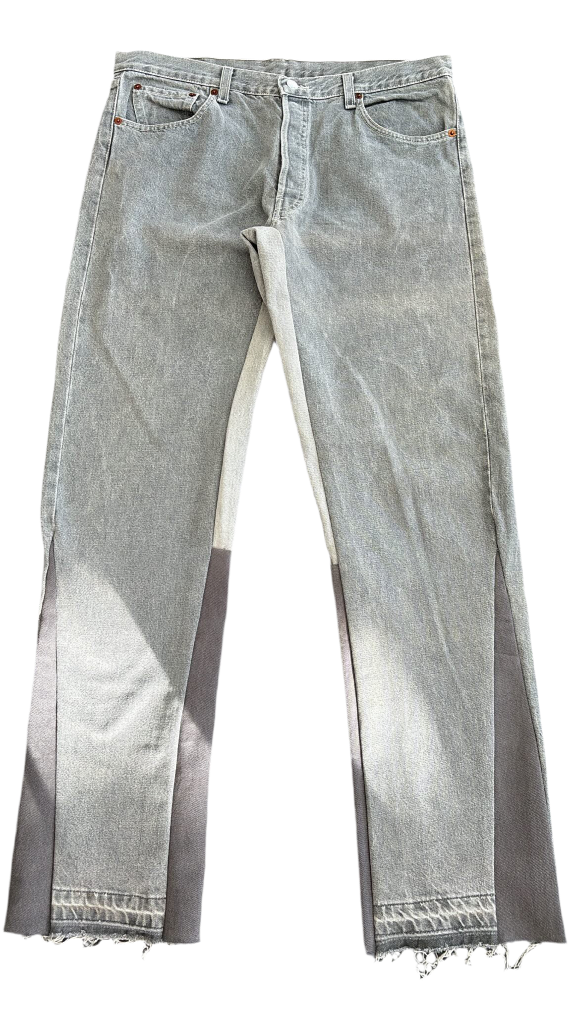 Grey jeans flare