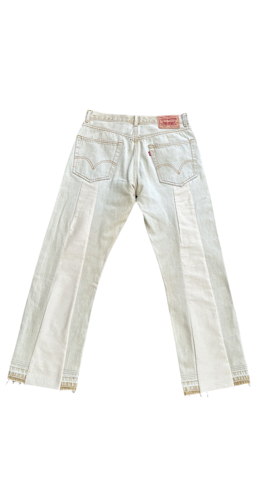Cream Back Line Denim