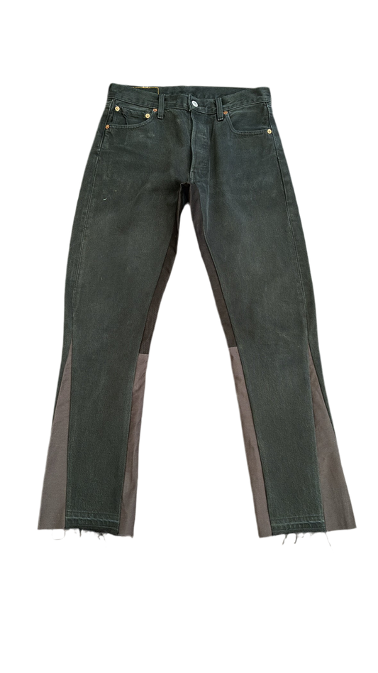 Black flare denim