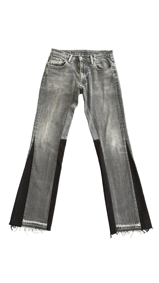 Grey Flare Denim