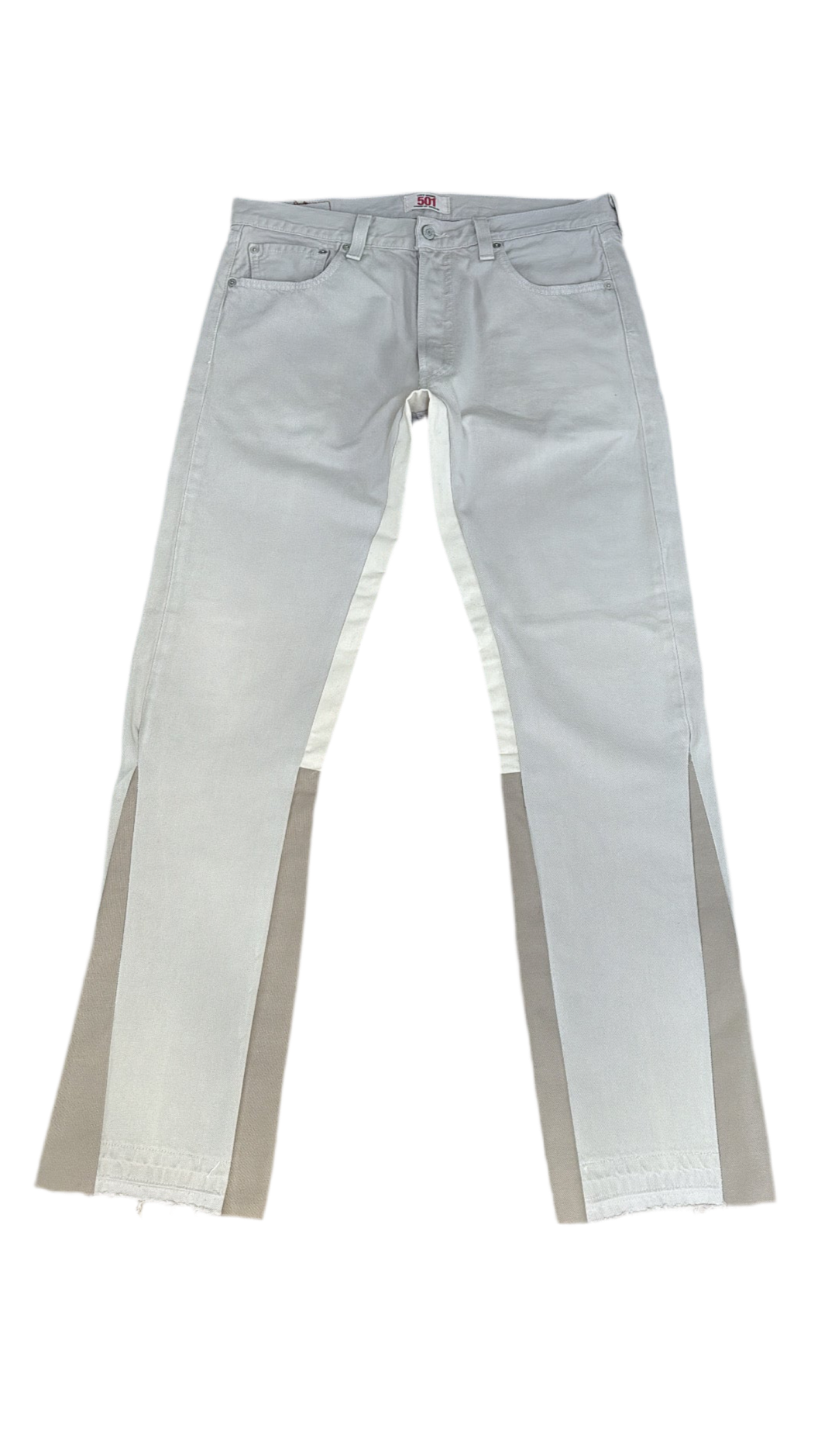 Cream jeans flare