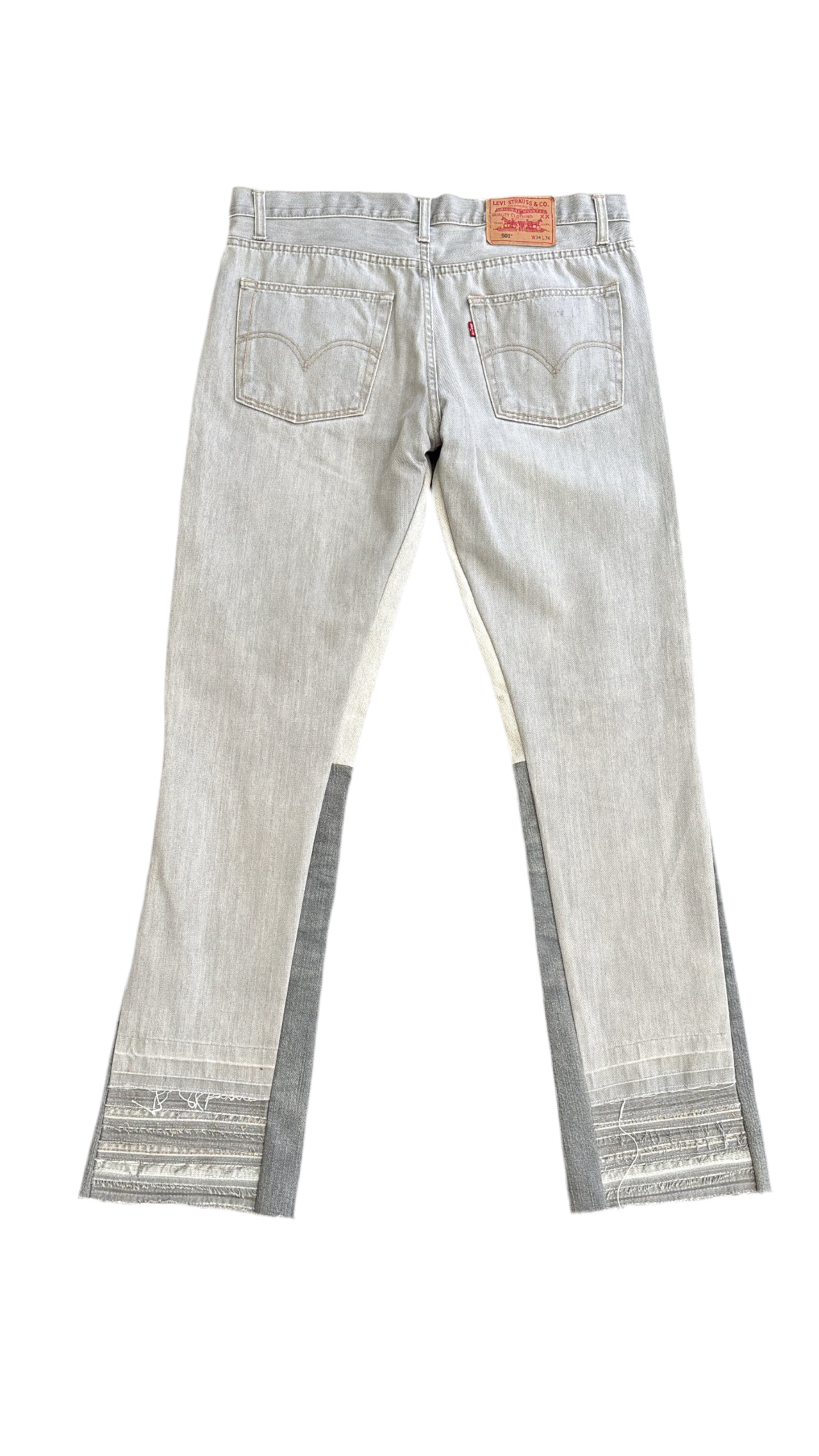 Light grey flare denim