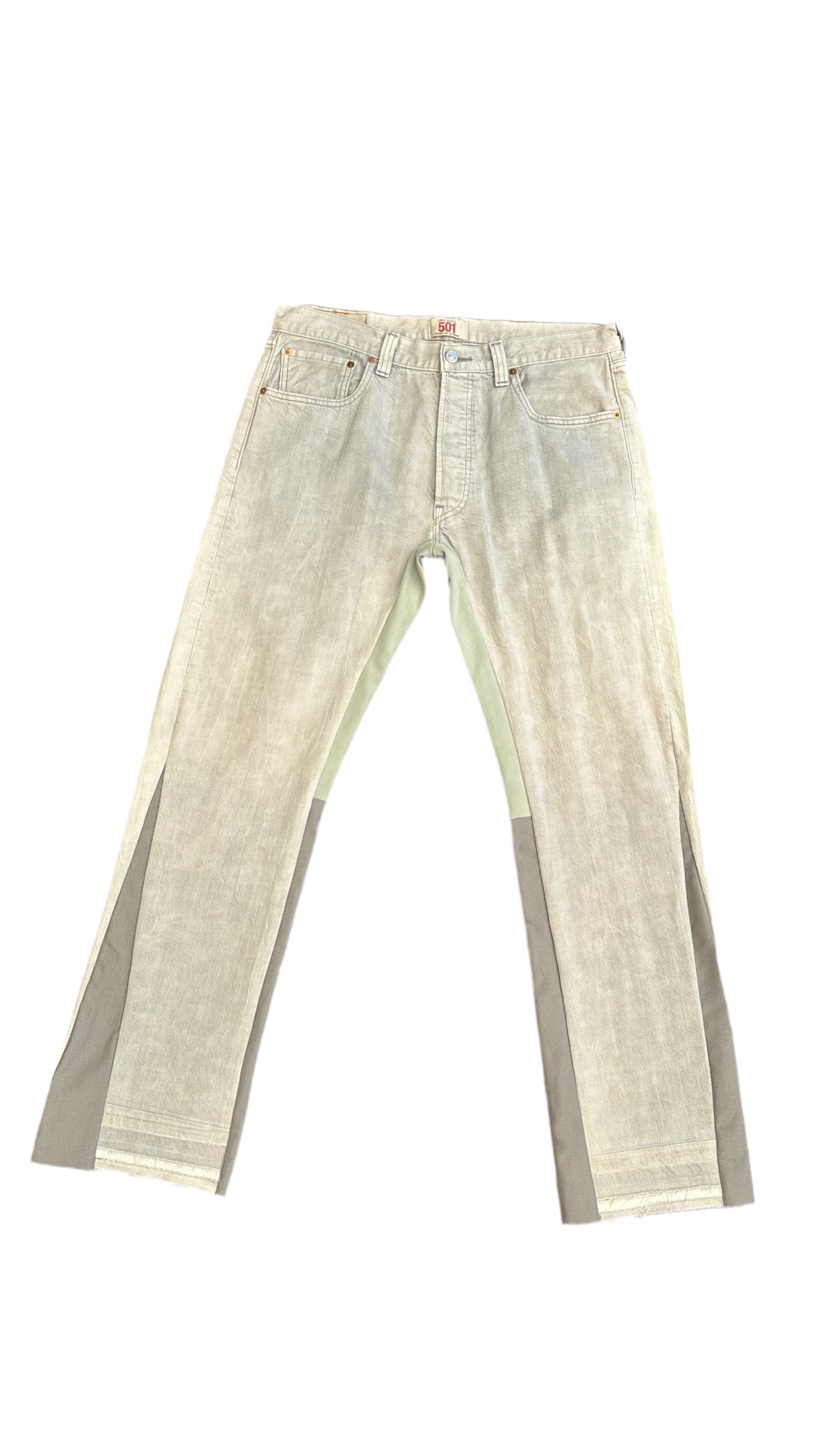 Light grey flare denim