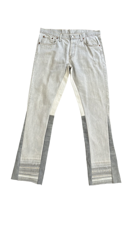 Light grey flare denim