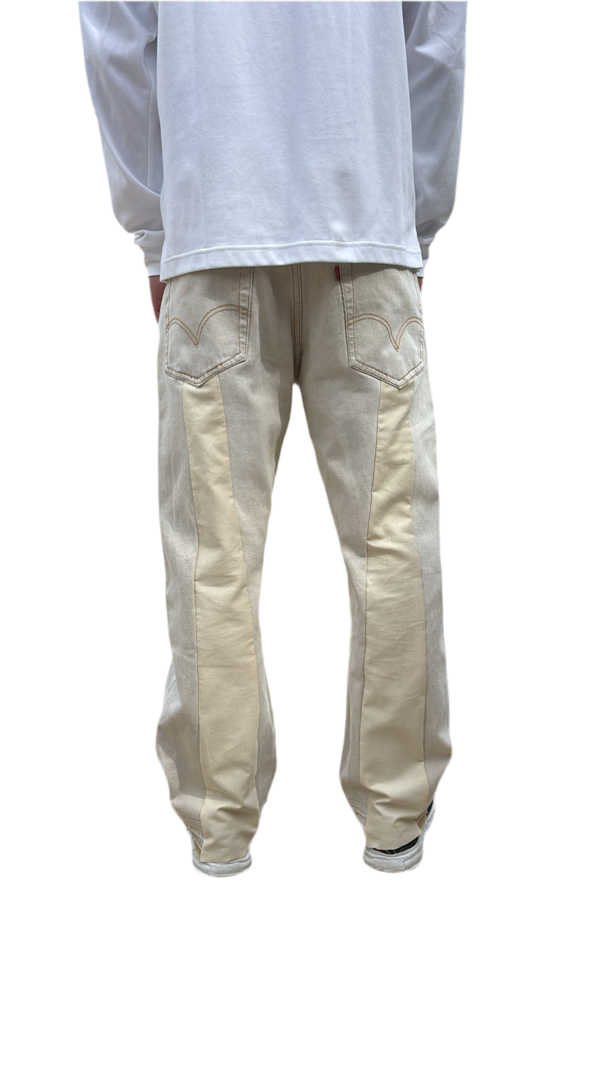 Cream Back Line Denim